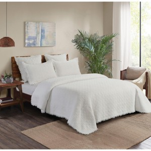 C&F Home 26" x 26" Trellis White Cotton Euro Sham Set - Machine Washable - 1 of 4