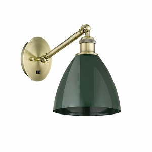 Plymouth Dome - 1 Light Wall Sconce In Industrial Style-13.25 Inches Tall and 7.5 Inches Wide - 1 of 1