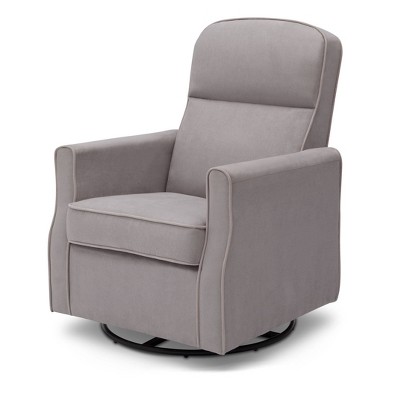 Dove Gray Petite Microfiber Nursery Glider Swivel Rocker