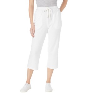 Woman Within Plus Size Petite Sport Knit Capri Pant - 1 of 4