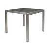 35" Square Aluminum Patio Dining Table,Modern Outdoor Table with Top,Contemporary Weather-Resistant Metal Frame Garden Dining Table-Coolbibila - 3 of 4