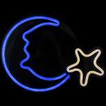Northlight 15" LED Neon Style Moon and Star Wall Sign