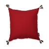 Tree Farm Square Throw Pillow - Pillow Perfect: Gold & Silver Tassel Accents, Festive Decor - 2 of 4
