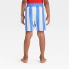 Toddler Boys' Bluey 4th of July Stripe Swim Shorts - Red/White/Blue - 2 of 3