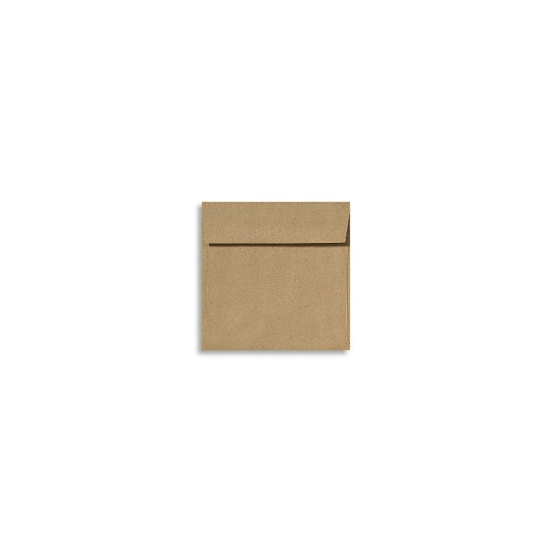 LUX 70 lb 6 1/4"" x 6 1/4"" Peel & Press Square Envelopes Grocery Bag Brown 250/Box 8530-GB-250, 1 of 2