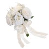 Unique Bargains Wedding Flowers Greenery Handmade Artificial Bridal Bouquets 1 Pc - 3 of 4