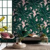 Daintree Palm Blush Pink and Green Leaves Tropical Paste the Wall Wallpaper - 2 of 4