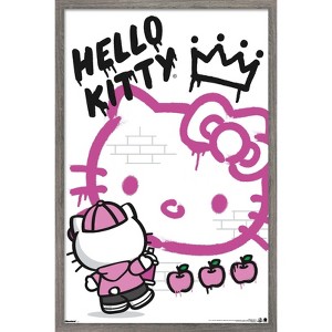 Trends International Hello Kitty: 2016 Graffiti - Street Art Crown Framed Wall Poster Prints - 1 of 4