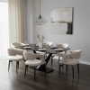 LeisureMod Entice Modern Dining Chair – Upholstered Leather Seat with Curved Open Back and Metal Legs, Modern Kitchen, Dining Room, Home, Cafe Seating - 3 of 4