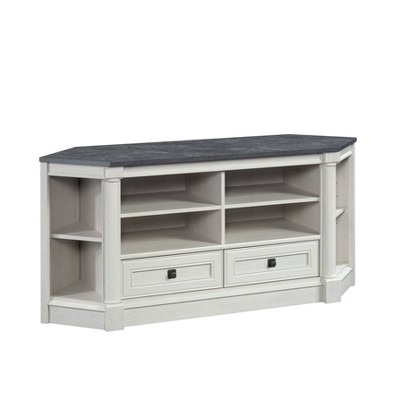 Palladia Conner Entertainment Credenza TV Stand for TVs up to 60" Glacier Oak - Sauder: Corner Design, Adjustable Shelves, Storage Drawers