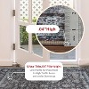 Acekool Washable Area Rug, Boho Vintage Floral Print, Non Slip Low Pile Thin Indoor Carpet for Living Room Bedroom Dining - 4 of 4