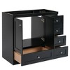 NicBex 35" Bathroom Storage Cabinet without Sink, Bathroom Vanity, 4 Spacious Drawers and 1 Cabinet for Bathroom, Black - 2 of 4