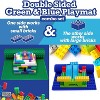 SCS Direct Brick Building Blocks Silicone Playmat - 16" Blue/Green Set Rollable Two Sided  - Compatible with Major Building Blocks Brands, Kids Gift - 3 of 4