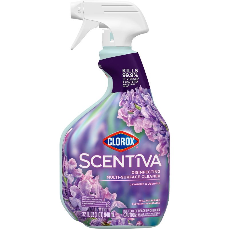 Clorox Lavender &#38; Jasmine Scentiva Multi-Surface Cleaner Spray Bottle Bleach Free - 32 fl oz, 3 of 17