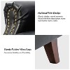 Gianluigi Transitional Vegan Leather Armchair with Nailhead Trim and Solid Wood Legs for Bedroom and Living Room  | ARTFUL LIVING DESIGN - 4 of 4