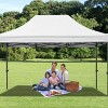 10x15 Heavy-Duty Pop-Up Canopy with UV50+ Waterproof Oxford Fabric, Adjustable Height, Detachable Sidewalls & Wheeled Carry Bag-Coolbibila - 2 of 4