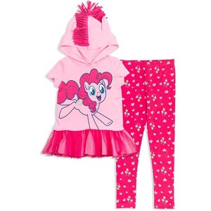 My Little Pony Rainbow Dash Pinkie Pie Girls Cosplay T-Shirt and Leggings Little Kid to Big Kid - 1 of 4