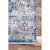 Nuloom Vintage Kali Floral Fringe Vintage Indoor Area Rug - Blue 5x7 - 4 of 4