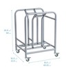 ECR4Kids The Surf Storage Rack, Stores 10 Portable Lap Desks, Silver - 2 of 4