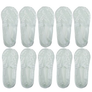 Unique Bargains Women's Invisible Breathable Soft Lace No Show Socks 5 Pairs - 1 of 4