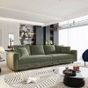 4-Seat Sofa with Ottoman for Living Room, Deep Seat Cloud Couch with Cushions, Plush Corduroy Lounge Sofa with Wood Frame-Coolbibila - 3 of 4