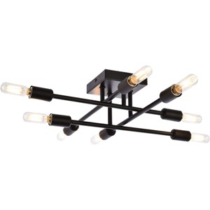 Elegant Lighting Script 8 lights black flush mount - 1 of 4