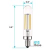 Luxrite E12 LED Tube Bulb 5W=60W Equivalent, T6 T6.5, 3000K Soft White, 500 Lumens, Dimmable, Vintage Candelabra Bulbs, UL Listed 6 Pack - 3 of 4