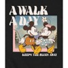 Men's - Disney - Mickey and Minnie Mouse A Walk A Day Keeps The Blues Away Graphic Fleece Sweatshirt - 2 of 4
