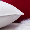 TopComfy Support Pillow Let It Snow White Velvet Lumbar Pillow for Cozy Winter Decor, White, 17"*17"*10" - 4 of 4