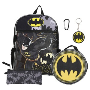 batman backpack jansport The vs Joker Batpack It is constructed from Black polyester for durability with one large main compartment and a front utility pocket with organizer for plenty of storage options G618 Batman 3-piece Backpack Set