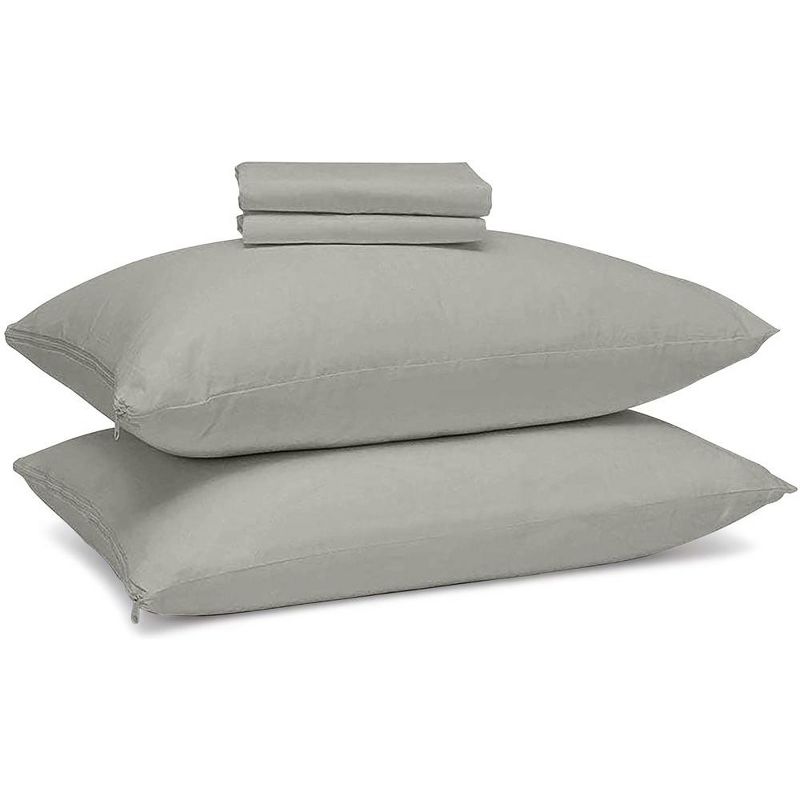 Circles Home 100% Cotton Breathable Pillow Protector with Zipper – (2 Pack), 1 of 9