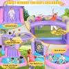 KRISRATE Inflatable Bounce House - 161x82x63'' Jumping Castle with Blower, 50 Ocean Balls, Slide, Basketball Hoop & 6 Sticky Balls, Indoor Outdoor - 3 of 4