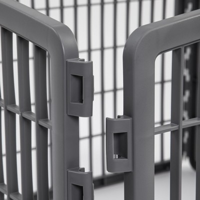 Gray 24'' Heavy-Duty Plastic Pet Playpen