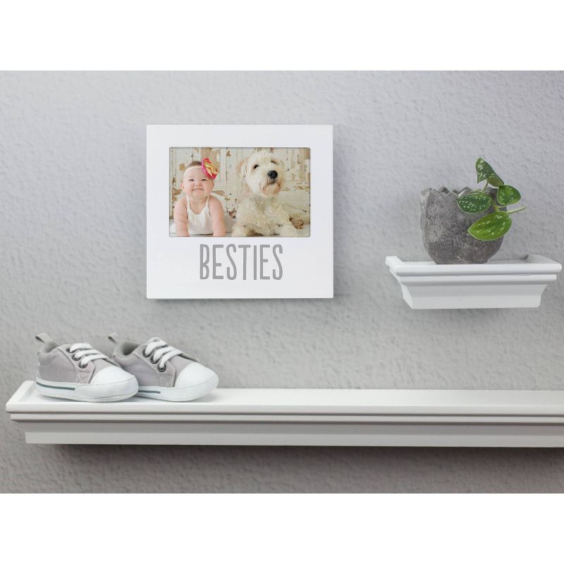Pearhead Baby and Friend Besties Frame - White 4&#34;x6&#34;, 3 of 4