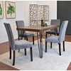 NicBex Dining Room Table Set for 4 Morden Dining Table Set with Wooden Tabletop, 4 Velvet Chairs and 1 Bench for Dining Room - 2 of 4
