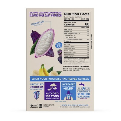 BLUE STRIPES Superfruit Gummies Banana and Cacao Fruit - 3.5oz/5pk
