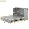 Queen/Full Size Murphy Bed Wall Bed with Drawer and A Set of Sockets & USB Ports - ModernLuxe - 4 of 4