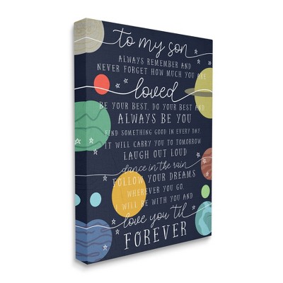 Stupell Industries My Son Love You Forever Phrase Outer Space