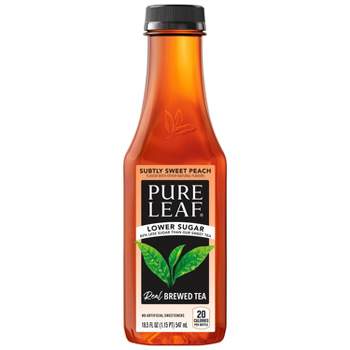 Pure Leaf Lower Sugar Subtly Sweet Peach Tea - 18.5 fl oz Bottle