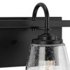 Progress Lighting Martenne 3-Light Vanity Light, Matte Black, Seeded Glass, Damp Rated. Elegant, versatile, and perfect for modern farmhouse - 2 of 3