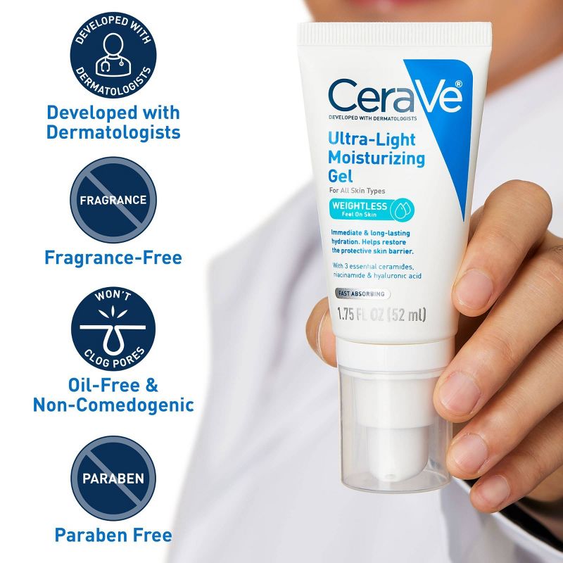 CeraVe Ultra-Light Moisturizing Face Gel - 1.75 fl oz, 6 of 16