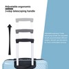 3 Piece Luggage Sets PC+ABS Lightweight Suitcase with Two Hooks, Spinner Wheels, (20/24/28) Gray - 4 of 4
