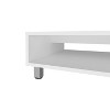 NicBex Coffee Tables for Living Room 10.6" H Minimalistic Square Coffee Tables with Open Storage and 4 Legs, White - 2 of 4