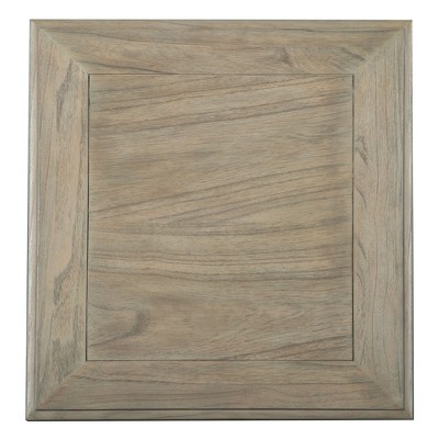 Gray Rectangular Wood End Table with Drawer