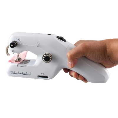 Compact White Handheld Portable Sewing Machine