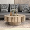 31.4" Wood Round Minimalist Coffee Table with Sturdy Base for Living Room and Study Room - 2 of 4