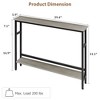 5.9" Slim Sofa Table, 2 Tier Narrow Console Table with Adjustable Shelf, Space-Saving Behind Couch Table for Living Room, Entryway, Hallway - 2 of 4