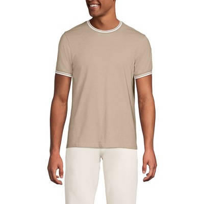Lands' End Men's Short Sleeve Soft Pique Crew Tee