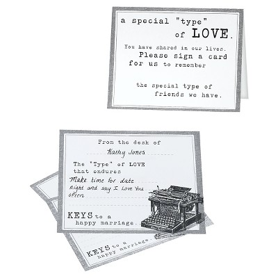 48ct Typewriter Guest Card