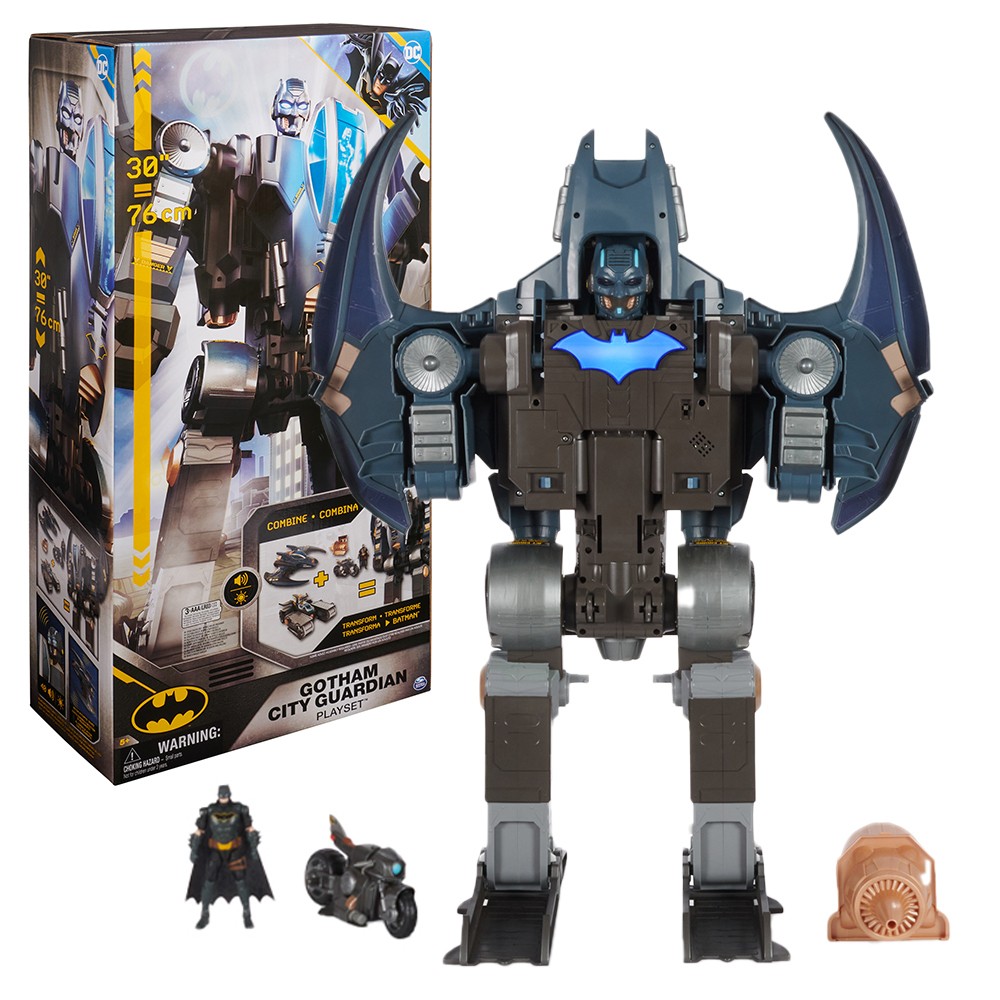 Batman Dc Comics, Batman, Gotham City Guardian Playset, 4-in-1 Conversion, Exclusive Batman Figure